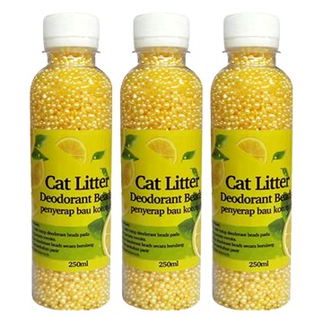 毛皇上 貓砂除臭珠 檸檬  250ml  3瓶