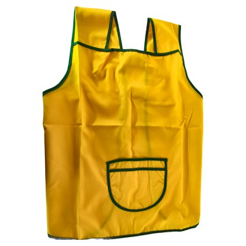 雙線口袋型質感輕便圍兜  亮黃拼色  1件  1個