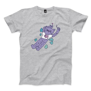 藥草貓貓 - 深麻灰 - 中性版T恤