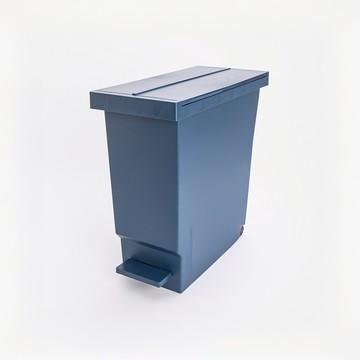 日本雙開腳踏式垃圾桶 32L 午夜藍