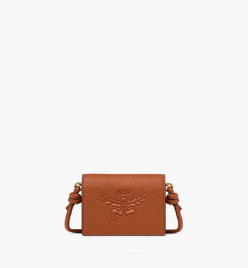 Himmel Crossbody Wallet in Embossed Logo Leather