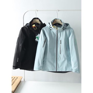 戶外王者！全壓膠防風防水！外貿男裝秋季情侶休閑連帽夾克沖鋒衣