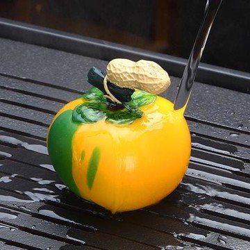 好柿花生變色茶寵擺件精品可養仿真水果茶玩茶盤配件小擺設裝飾品