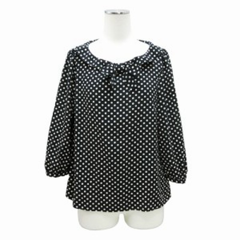 美品 Bon Mercerie ボンメルスリー 38 ポルカドット リボンブラウス 日本製 0941 中古 通販 Lineポイント最大1 0 Get Lineショッピング