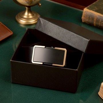 [快速出貨]【BRAVOMART】金邊金屬叩頭真皮自動皮帶 客製化刻字  生日禮物 送禮推薦 男生禮物 水瓶座 雙魚座 禮物獨家 新品上市 情人節禮物