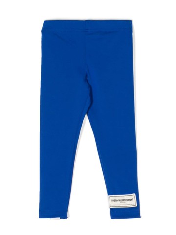 THE GIVING MOVEMENT - logo-patch leggings - kids - Recycled Polyester/Recycled Spandex - 6 yrs - Blue