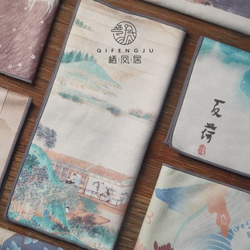 棲鳳居高檔養壺巾中式禪意茶巾桌布茶席吸水茶桌墊子功夫茶具配件