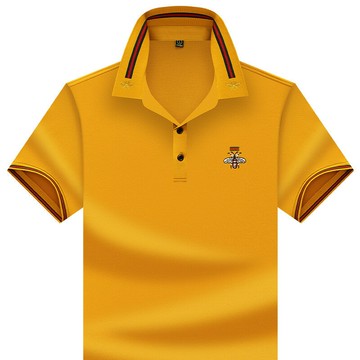 【新款熱賣】短袖男t恤夏高端大牌小蜜蜂刺繡polo衫男式翻領商務寬松薄t恤男士
