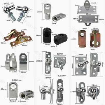 【一對裝】液壓桿接頭 氣壓桿接頭 扁頭6mm 8mm 10mm 球頭 M6 M8 M10 T型接頭 尼龍頭 油壓桿接頭