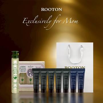快速出貨【ROOTON】感謝媽媽🌷奇蹟復甦精萃綠瓶13ml x6ea+甦活植萃洗髮精10ml x5+喚活海藻洗髮精10ml x2+燙金禮袋