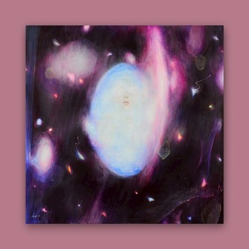 漂浮在那兒的夢 / 100 x 100 公分 / 壓克力彩 畫作 / 2015年繪