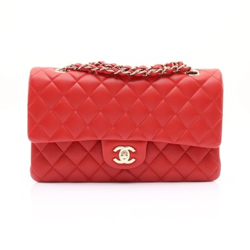 CHANEL 香奈兒 CoCo25 肩背包 紅色 菱格紋羊皮 (無卡) 【二手名牌BRAND OFF】