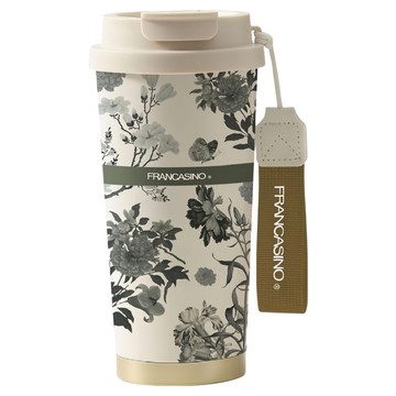 FRANCASINO 弗南希諾 百花陶瓷隨行杯  米白色  560ml  1個