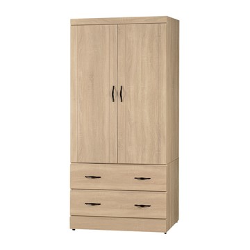 傢俱工場-原切 3x6尺衣櫥原切白