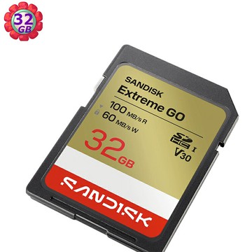 SanDisk 32G 32GB SD extreme Go 100MB/s 4K V30 SDXGN-032G 記憶卡