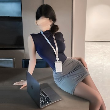 依美絲♦EMS【❤韓系OL❤】贈胸牌OL連身裙韓版套裝日系套裝無內襯短裙上班套裝職場套裝