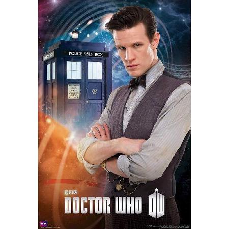 POSTER STOP ONLINE Doctor Who TV Show Poster Print (The Dr. ＆ The Tardis) (Matt Smith) (Size 24" x 36") (Poster ＆ Poster Strip Set)