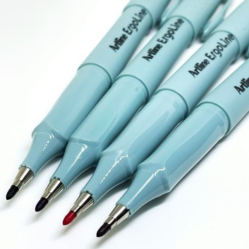 【STU】SHACHIHATA ERGOLINE 氈尖筆 0.4mm 1.0mm K-3400 K-3600