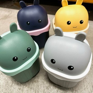 《翔翼百貨》兔兔垃圾桶 垃圾桶 小垃圾桶 車用垃圾桶 蓋子垃圾桶 桌上垃圾桶 廁所垃圾桶 迷你垃圾桶 桌上型 32700