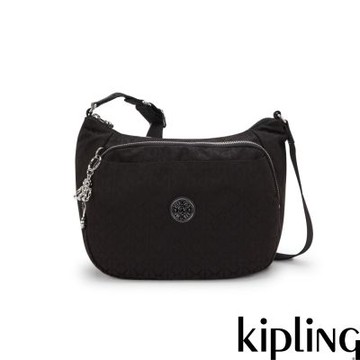 Kipling 黑色提花雙層側背包-CAI