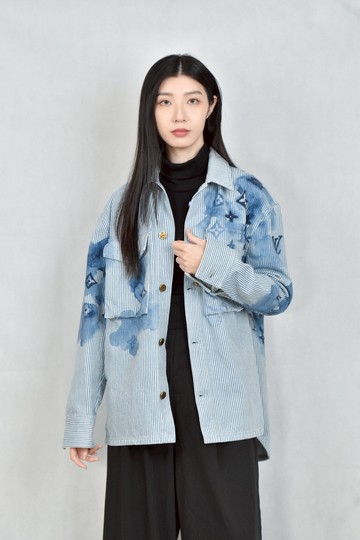 (L) louis vuitton藍色條紋外套