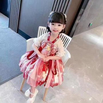 漢服女童夏裝中國風洋裝兒童古裝女寶寶超仙襦裙唐裝公主裙潮
