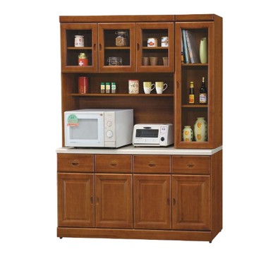 【MUNA 家居】樟木色5.3尺石面餐櫃全組/133+132-1+133-1+V33-2