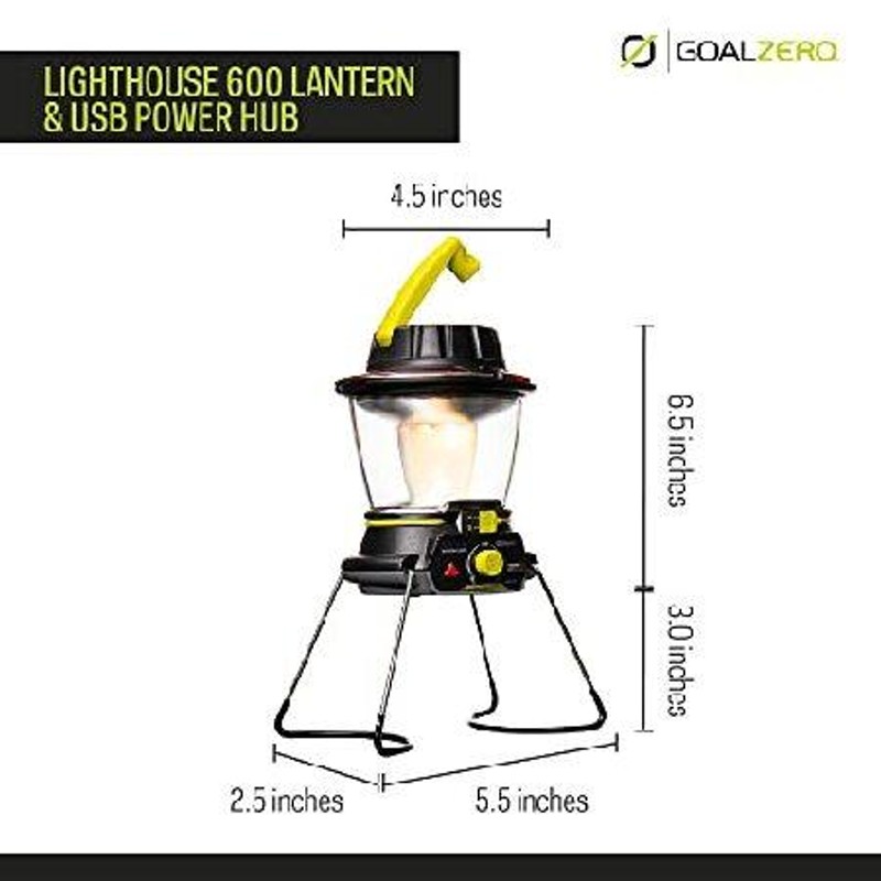 Goal Zero Lighthouse 600 Camping Lantern, 600-Lumen Hand Crank LED