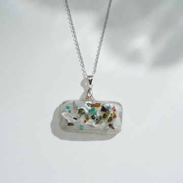 蝶舞 -日本滴膠項鍊、925純銀、獨一無二、送禮首選、母親節送禮