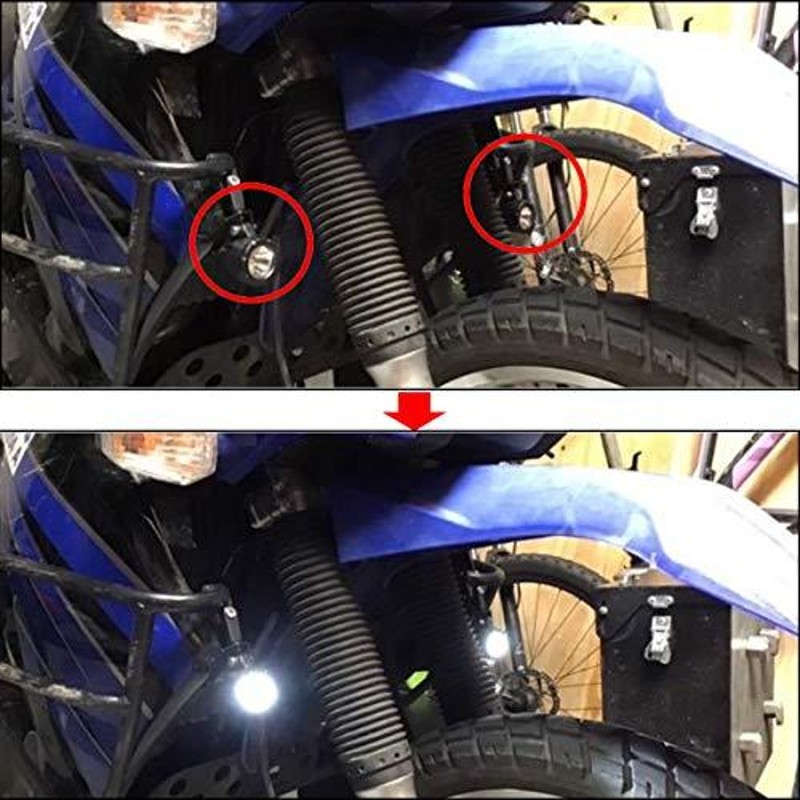 ミニサイズ LEDワークライト 丸形 バイク補助灯 5W フォグランプ