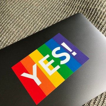 六色彩虹貼紙 - YES!