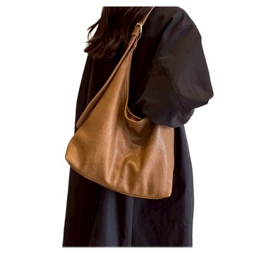 AFAMIC 艾法 G11新款韓版百搭大容量收納旅行手提包/單肩包/托特包  小(23 x 6 x 16cm)  棕色