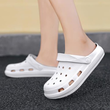 厚底夏季時尚外穿防滑沙灘洞洞鞋