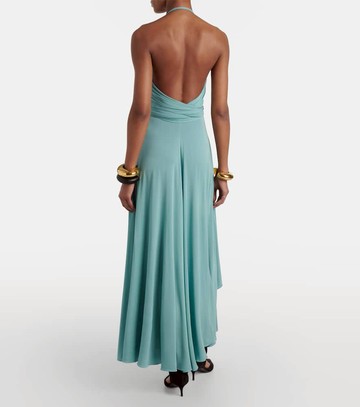 Alaïa Draped halterneck jersey maxi dress