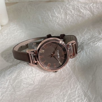 免運⌚【3672人好評】山茶花複古手錶女ins高顔值初高中生簡約氣質森係顯白細帶小錶盤防水 輕奢小衆設計感小巧手錶 簡約