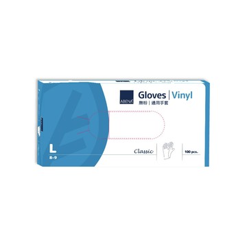 ABENA 雅保 PVC通用手套L 8-9吋 (100入/盒)【杏一】
