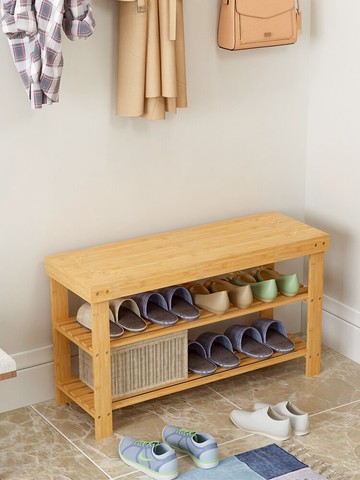鞋架子簡易放門口換鞋凳家用室內好看穿鞋凳子網紅可坐式小窄鞋柜