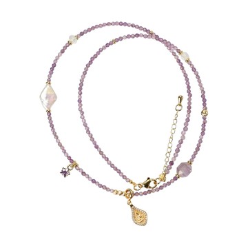 財運紫晶黃財神多圈手鍊 (招財/招貴人/增智慧/事業運)