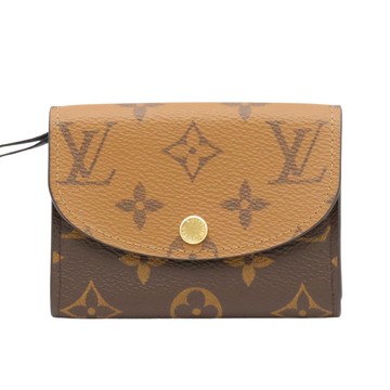 LOUIS VUITTON LV 路易威登 雙色 原花 帆布 Rosalie Coin Purse 卡片零錢包 M82333 【二手名牌BRAND OFF】