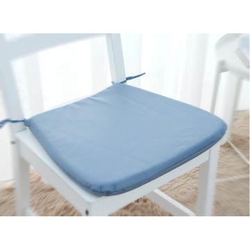 簡約仿皮革記憶餐椅墊-釉藍