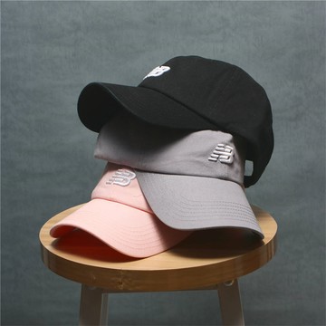 NEW BALANCE 運動帽 老帽 NB 黑 灰 粉 刺繡LOGO 休閒 LAH91014-