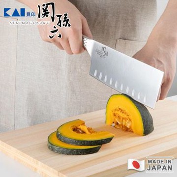 貝印 關孫六  日本製匠創系列一體成型不鏽鋼中華菜刀16.5cm
