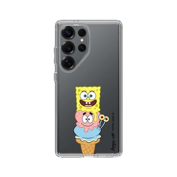 Galaxy S25 Ultra Clear 透明 - 海綿寶寶 SpongeBob - 冰淇淋