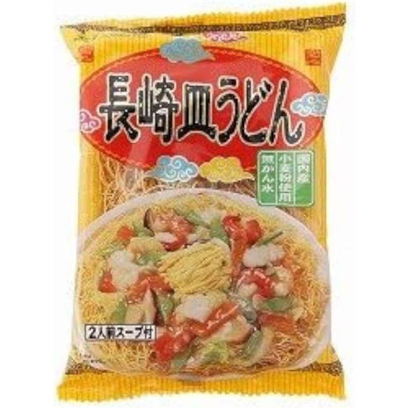 創健社 即席 長崎皿うどん 134g(めん100g、スープ17g×2)×3  国内産小麦100% の無かん水麺