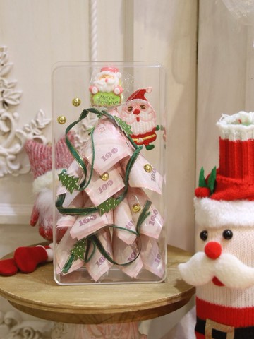 鈔票聖誕樹 交換禮物 有錢花