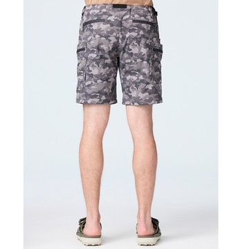 【WILDLAND荒野】男迷彩抗UV多口袋工裝短褲迷彩灰色