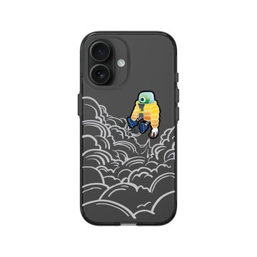 iPhone 16 Clear (相機按鈕) 酷墨灰 - Graffiti / 街頭塗鴉 - 噴射起飛