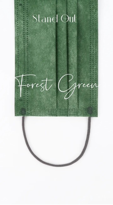 LEVEL 3 成人(小碼)口罩 – 森林綠 (50片)