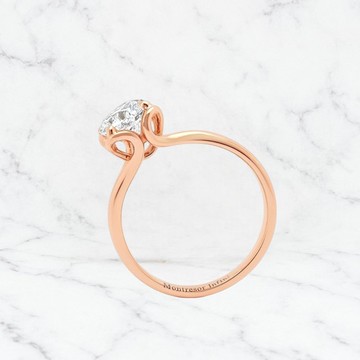 【單鑽光芒】14K黃金實驗室培育鑽石戒指 | 纖細光芒 純粹之美