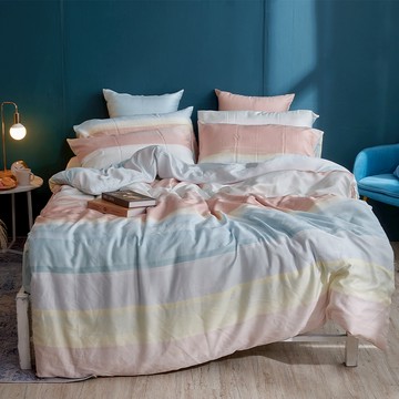 戀家小舖 台灣製鋪棉被套 兩用被 鋪棉兩用被套 典雅城市 100%天絲 雙人鋪棉兩用被套 60支天絲 棉被套